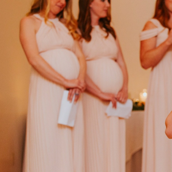 Maternity Pleated Bridesmaid Dress - Picture 5 of 8